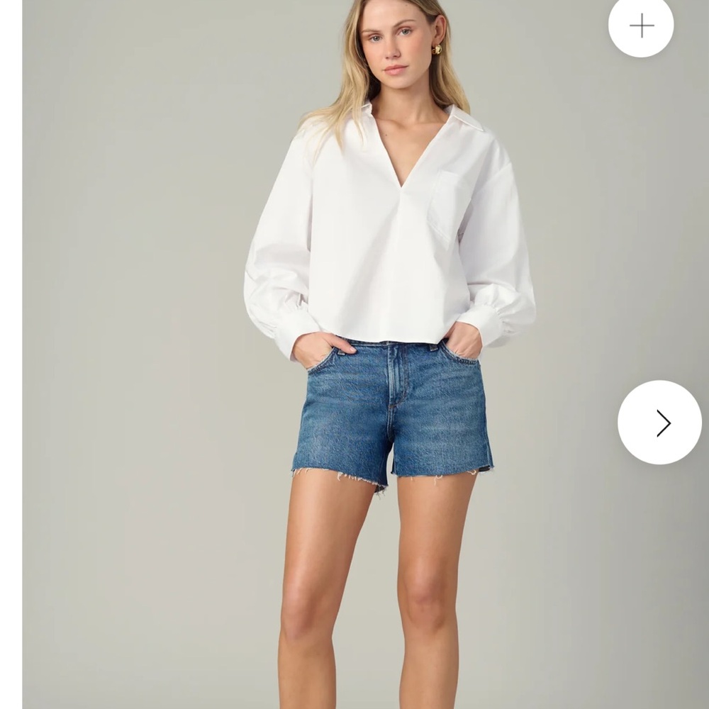 JOES Jeans Ozzie Mid Rise Side Slit Jean Shorts 25
